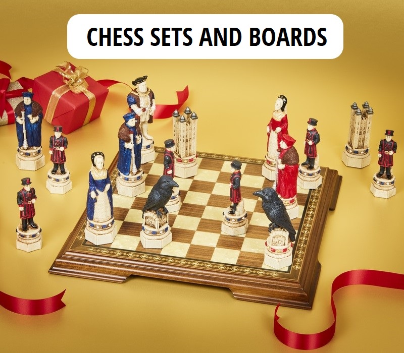 Chess sets and  boards